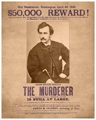 wanted poster of john wilkes booth|A rare ‘wanted’ poster for John Wilkes Booth after Lincoln ...